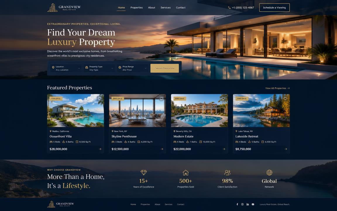 Slate Realty website preview